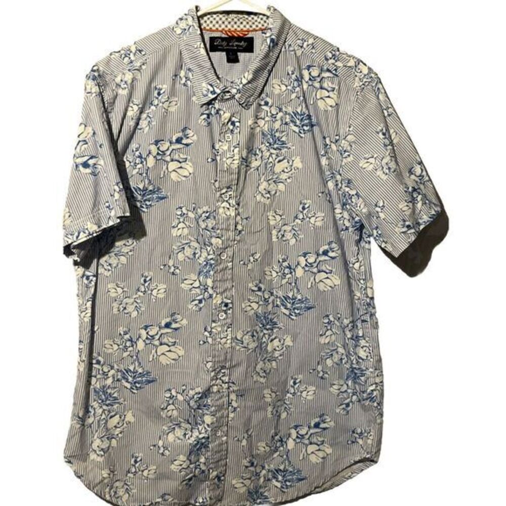 Dirty Laundry Men's Button Upmens Size Large Short Sleeve - Picture 2 of 5
